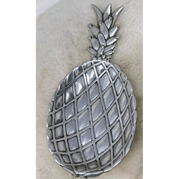 Wilton Bruce Cox Cast Aluminum Pineapple Tray / Dish Footed & Signed 13.5 Inches - Picture 1 of 7